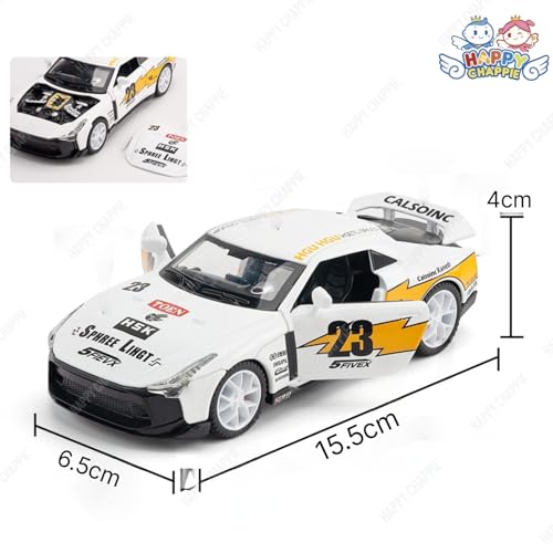 Image of 1:32 GT-R50 Scale Die-Cast Metal Pull-Back Toy Car with Lights & Sound, Openable Doors, Detailed Model Vehicle for Kids & Collectors