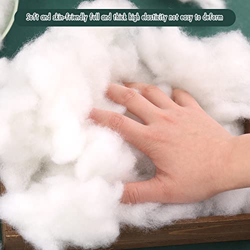 LOKUNN 5.3oz/150g Polyester Fiber Fill, (2.12oz~3.97lb) Stuffing Pillow Filling Stuffing Cushion Filling, Batting High Resilience Fill Fiber, Stuffing for Stuffed Animals/DIY Crafts
