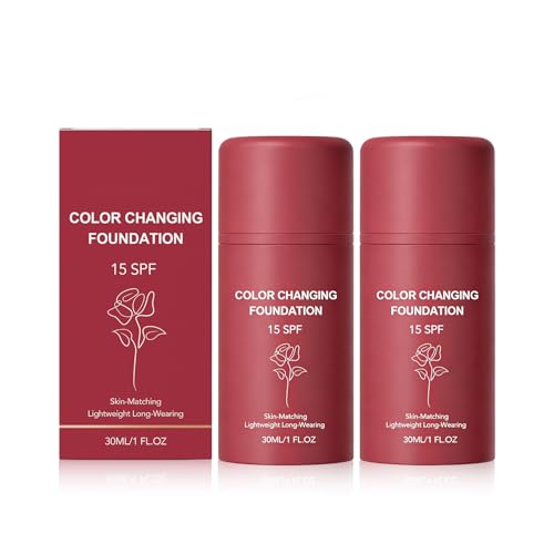Image of FunnAura 2 Pcs Color Changing Foundation, Long Lasting Moisturizing Lighting Even Skin Tone Concealer for Various Skin Types