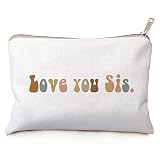 Love You Sis Makeup Bag Clutch Bag Sister Gift Send Love To Friend Boho Cute Bag Gift Bestie Gift To