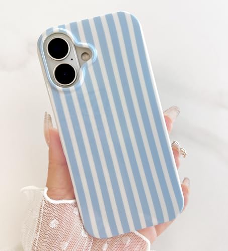 Coque mince iPhone 17 souple et résistante aux chocs bleu blanc - 3