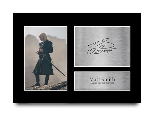 HWC Trading Matt Smith House of the Dragon Daemon Targaryen Geschenke Gedrucktes Signiertes Autogramm Foto für Fans von Fernsehshows - A4