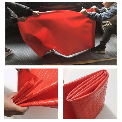 Estera de goma de PVC protectora antideslizante de 1.5x6m para suelo de almacén, garaje y remolque 5