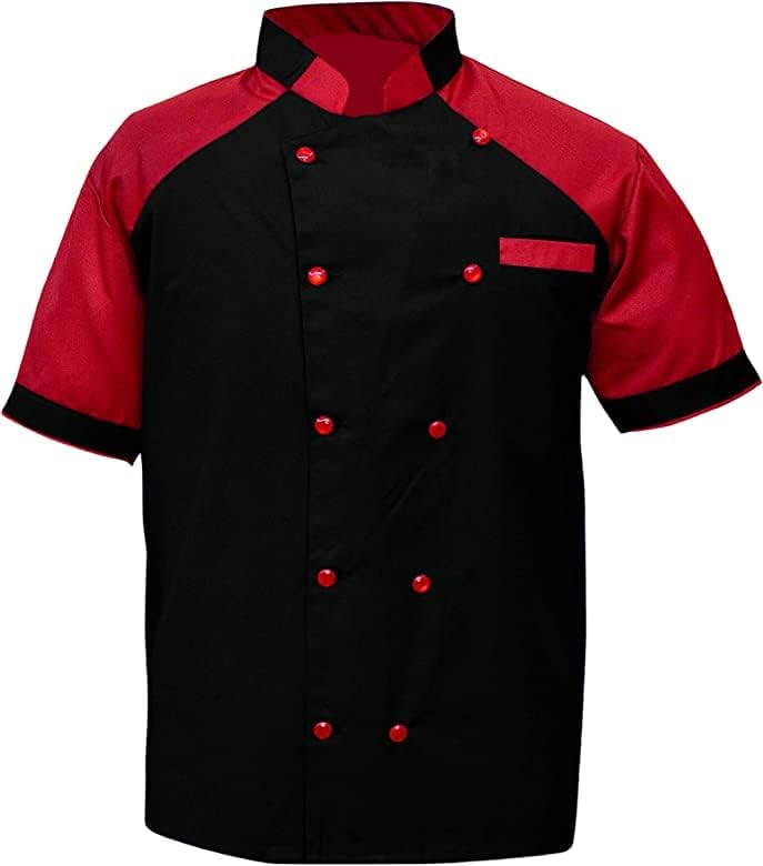 Men's Chef Coat Half Sleeve Jacket Multicolored Exclusive Chef Jacket Size (XS-6XL)