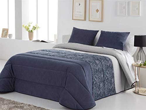 Fundeco - Edredón conforter EDIE Cama 180 Cm - Color Azul