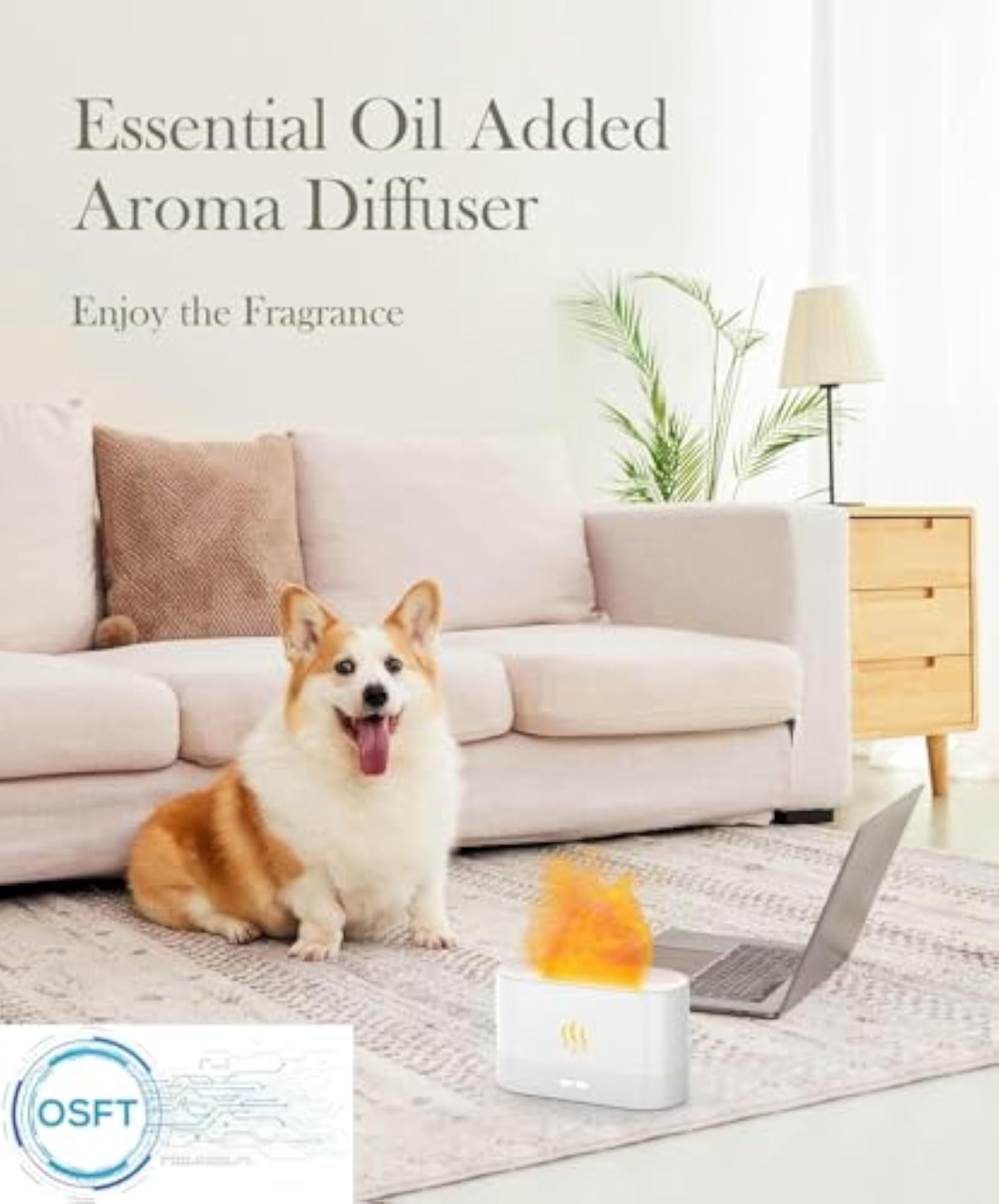 Flame Aroma Diffuser, Ultrasonic Gift