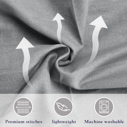 Image of Pregnancy Pillow Cover (ONLY Pillowcase) - U Shaped Pillow Case - Maternity Body Pillow Cover - Removable Soft Cotton Cover (Grey)