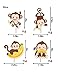 32Pcs Monkey Cupcake Toppers -Monkey Cupcake Decorations fit for Girls Boys Cake Decoration,animal theme Birthday Party Supplies