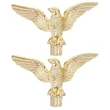 NUOBESTY 2Pcs Eagle Flagpole Head Finials Outdoor Flag Pole Ornament Topper for Garden, Square, Meeting Hall, Indoor and Outdoor Flagpole Accessories - Image 1