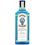 Bombay Sapphire London Dry Gin, 40% vol., 100 cl / 1 L, 100% Vapour Infused Spirit with 10 Hand-Selected Botanicals