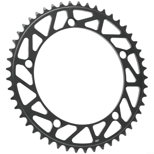 Image of 1 Pack Aluminum Alloy Track Chainring 48T 49T 51T 144BCD Single Speed CNC Racing Sprocket for Fixed Gear Bike for SPRINT Competition Black(BCD144-49T)
