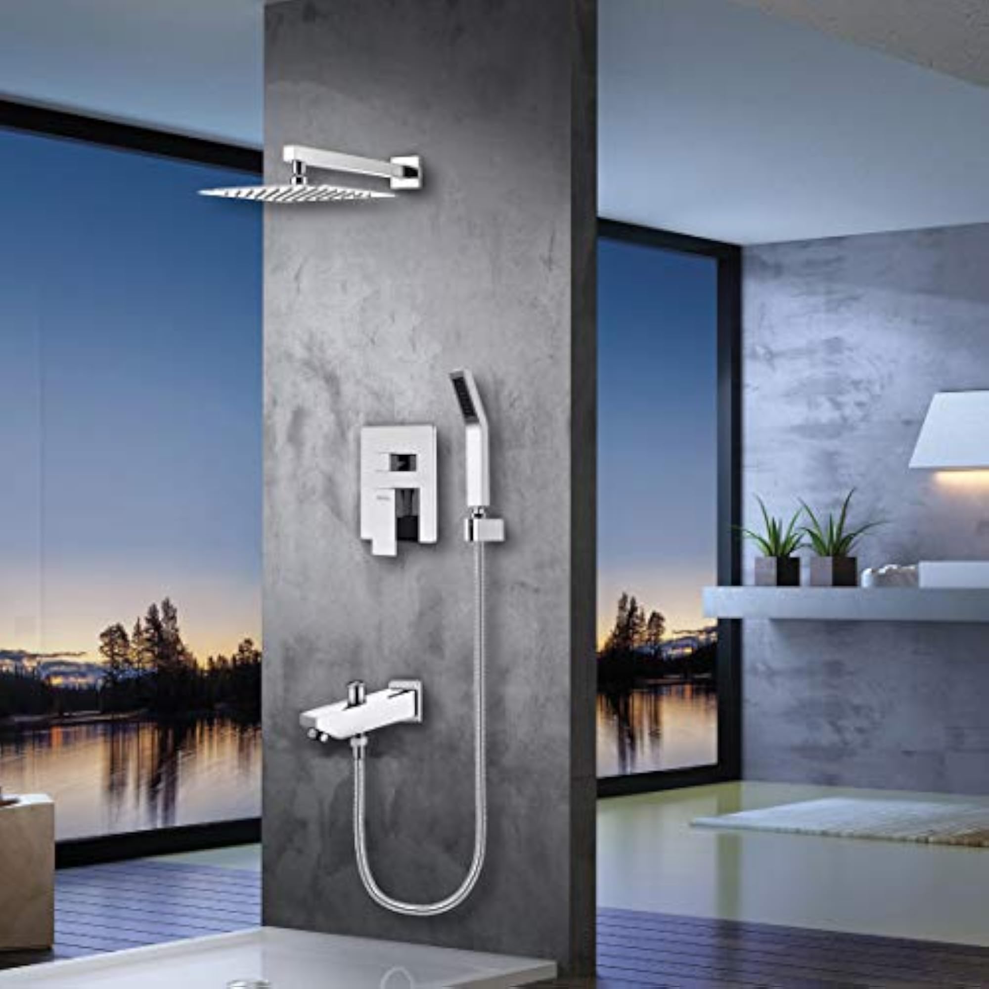 Brass Concealed Body High Flow Diverter Full Set