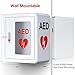 AED Cabinet, ZIPOWEY Stainless Steel Snap Lock, First Aid AED Defibrillator Wall Mounted Storage Cabinet, Fits All Brands Cardiac Science for Public Places, 14 x 7.8 x 15.7 Inch