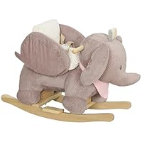 Qaba Baby Rocking Horse with Seat, Kids Ride On Toy with Realistic Sound and Safety Belt, Plush Animal Rocker for 18 to 36 Months, Brown