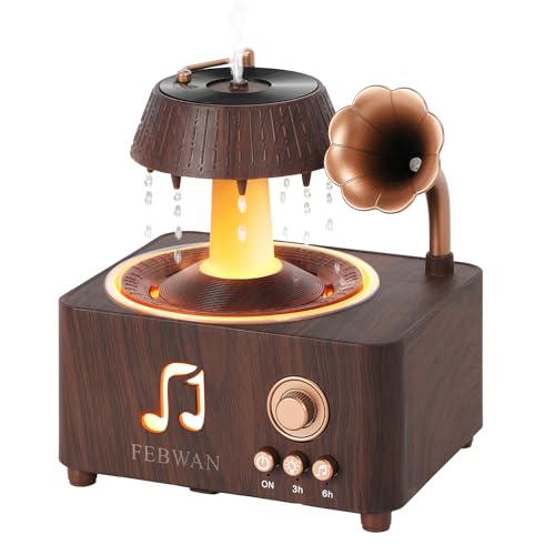 Rotating Water Droplet Aromatherapy Diffuser with Bluetooth Speaker