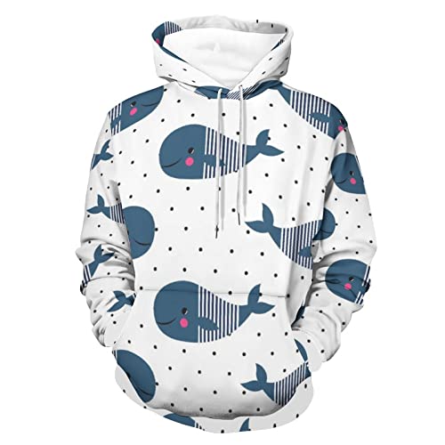 Sweat à capuche poisson impression 3D pour homme et femme