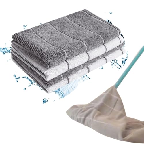 Kit 4 Pano de Chão Microfibra Grande Pano de Chao Microfibra 50x80 Toalha de Piso Reutilizavel Pano