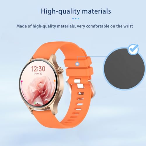 Correa para reloj Fitpolo DR06/AR-01 silicona suave naranja miniatura 3