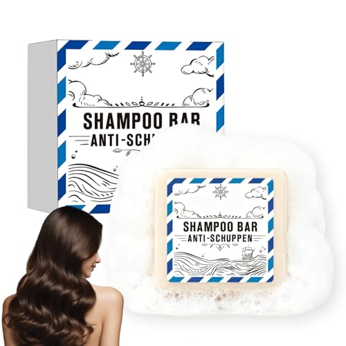Festes Anti Schuppen Shampoo 3-In-1 Mehrzweck Festes Shampoo für Haar Gesicht Körper & Bart Duschseife Männer & Damen Haarseife Reinigt und Pflegt das Haar Rasierseife/Bartshampoo/Handseife