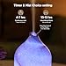 Essential Oil Diffuser Hand Blown Glass Aromatherapy Diffuser - Ultrasonic Cool Mist Scent Aroma Diffuser, Whisper Quiet with Auto Shut-Off, Timer Setting &7 Colors Night Light for Home