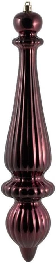 Vickerman 14" Burgundy Shiny Finial Drop UV 2/Bag
