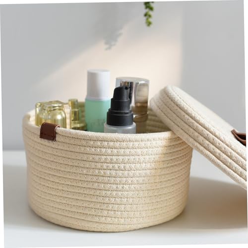 Panier en corde avec couvercle pour ranger les petits objets sans encombrement - 4