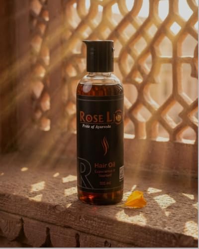 Image of Rose Lion Ayurvedic Hair Oil with 25 Herbs, 100 ml