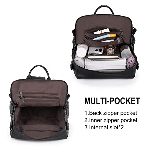 Cluci Womens Backpack Purse Leather Large Fashion Designer Travel Ladies Shoulder Bags With Wristlet 2Pcs #TOP3