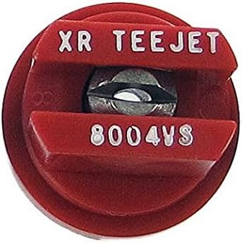 TeeJet XR Extended Range Spray Nozzle XR8004VS - 80° - 0.4 GPM - Red (Pack of 12)
