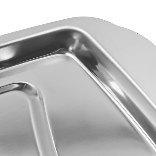 ZONADAH Stainless Steel Turkey Dish Roast Chicken Plate Rack Bakeware Tray Steak Carving Pan Thick Serving Tray with Non Slip Spikes for Slicing Chopping Meat - Image 4