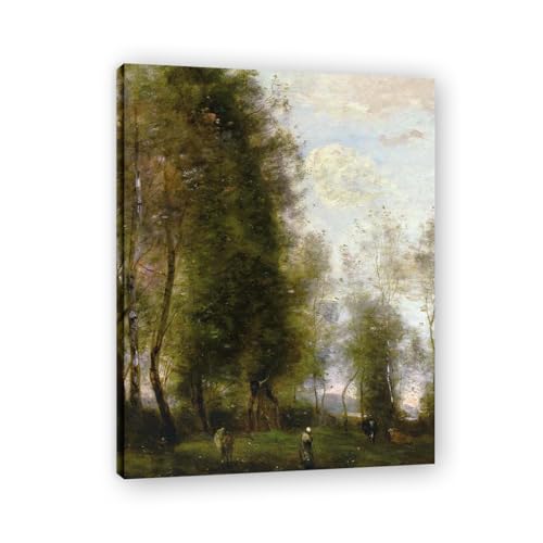Tableau nature sur toile décoration salon paysage français vintage 70x91