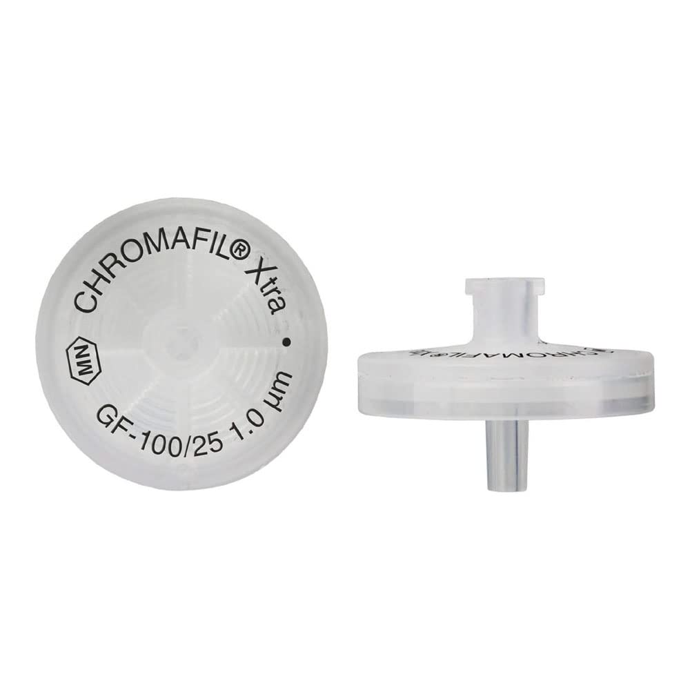 MACHEREY-NAGEL 729228 CHROMAFIL Extra GF Syringe Filter, Labeled, 1µm Pore Size, 25 mm Membrane Diameter (Pack of 100)