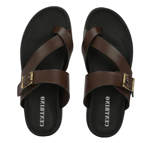 Image of Centrino Thong Sandal for Men | Grip Insole for Stability | Modern Look with Straps | Comfortable Casual look sandal for Men's (9283)