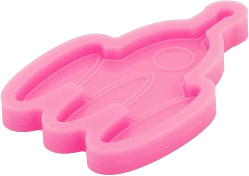 Miniatura 3 de Molde de silicona de resina con forma de cohete molde de carrete de insignia de resina epoxi para hacer joyas y colgantes agarre de teléfono y