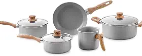 Brinox - Jogo de Panelas 5 Peças Ceramic Life Easy - Cinza