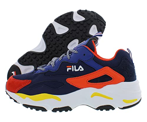 Fila Ray Tracer Boys Shoes Size 4, Color: Blue/Red