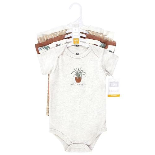 Image of Hudson Baby Cotton Bodysuits, Plants, 18-24 Months