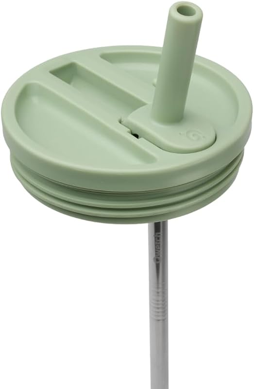 QWETCH Leakproof Cap with Flip Straw - Travel Cup Compatible Airtight Lid for Insulated Tumbler - Stainless Steel Bottle Accessory - Leak Proof & Easy Hydration - Lime Green