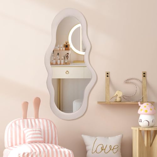 grey floor mirror