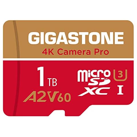 Gigastone 4K Kamera Pro 1TB MicroSDXC Speicherkarte und SD-Adapter Cover