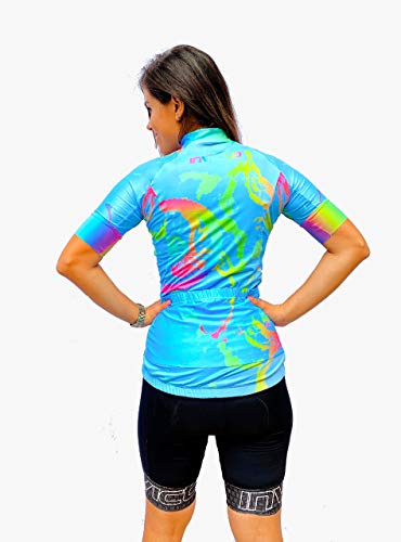 CAMISA ELITE FEMININA MADREPÉROLA AZUL MANGA CURTA - 3G - AZUL