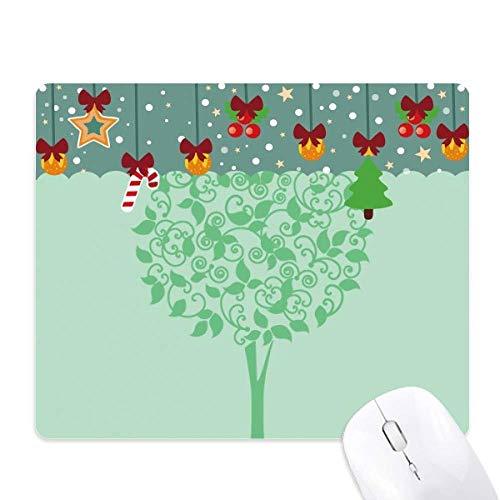Tapis de souris en caoutchouc vert sapin et fleurs pour bureau