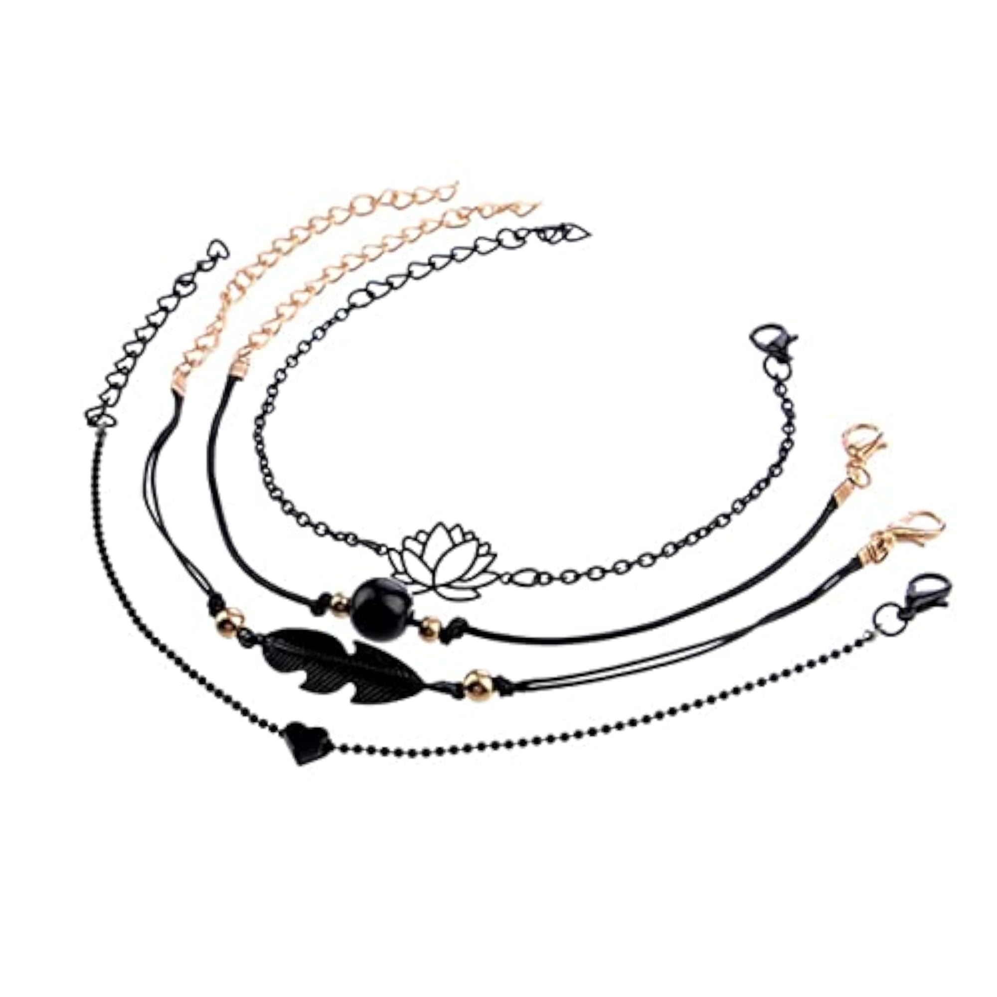 Contemporary Bracelet Set - Silver Toned (Set of 4)