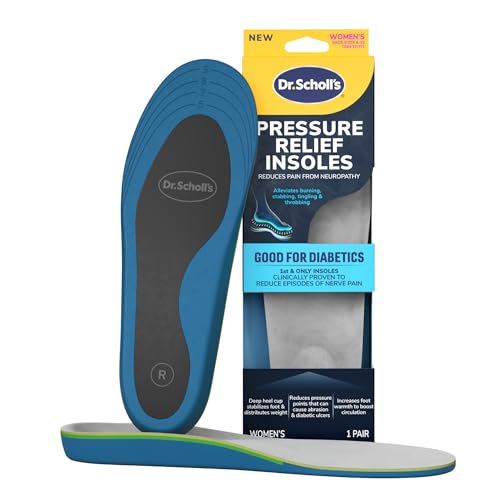 Dr. Scholl’s Pressure Relief Insoles - The Only Proven Insole to Reduce Episodes of Nerve Pain, Neuropathy Pain Relief for Feet, Good for Diabetics, Reduces Foot Pressure, Shoe Inserts Women Size 6-10
