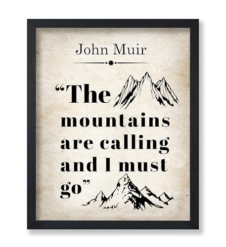 Toile The Mountains are Calling de randonnée, affiche minimaliste pour salon et bureau