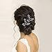 Produktbild ZWOOS Hochzeit Haarnadeln, 2 Stück Braut Kristall Hochzeit Haarnadeln Haarschmuck, Strass Haarspangen für Partys oder Freizeit(Silver)