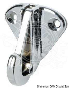 Platine en AISI 316 avec crochet robuste de 10 mm pour amarrage marin durable