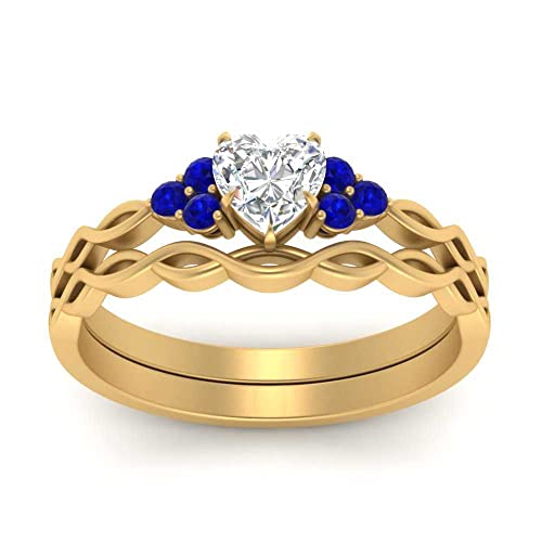Ensembles d'Anneaux de Mariage Infinity et Pierre au Choix pour Femme