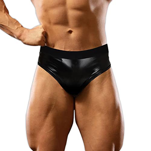Exxact Sports Mens Wet Look Shining Bodybuilding Posing Trunks - Mens Trunk Underwear Posing Suits Competition, Boxer Trunk