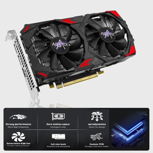 Image of Kelinx RX 590 8GB Graphics Card, 2048SP GDDR5 256Bit Gaming GPU, 8GB Video Card with Dual Fans, 4K HD Ready, HDMI /DP Output, PCIe 3.0 for PC Desktop Gaming Rig